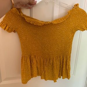 Peplum off shoulder top